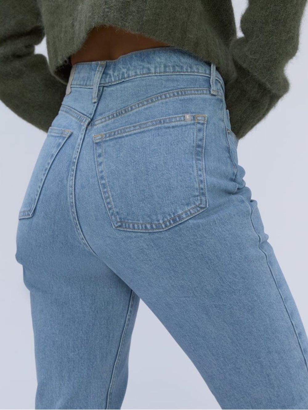 NWT Everlane The Original Cheeky Jean Stone-Washed Sky, High Rise, Straight, 24 - Picture 4 of 16